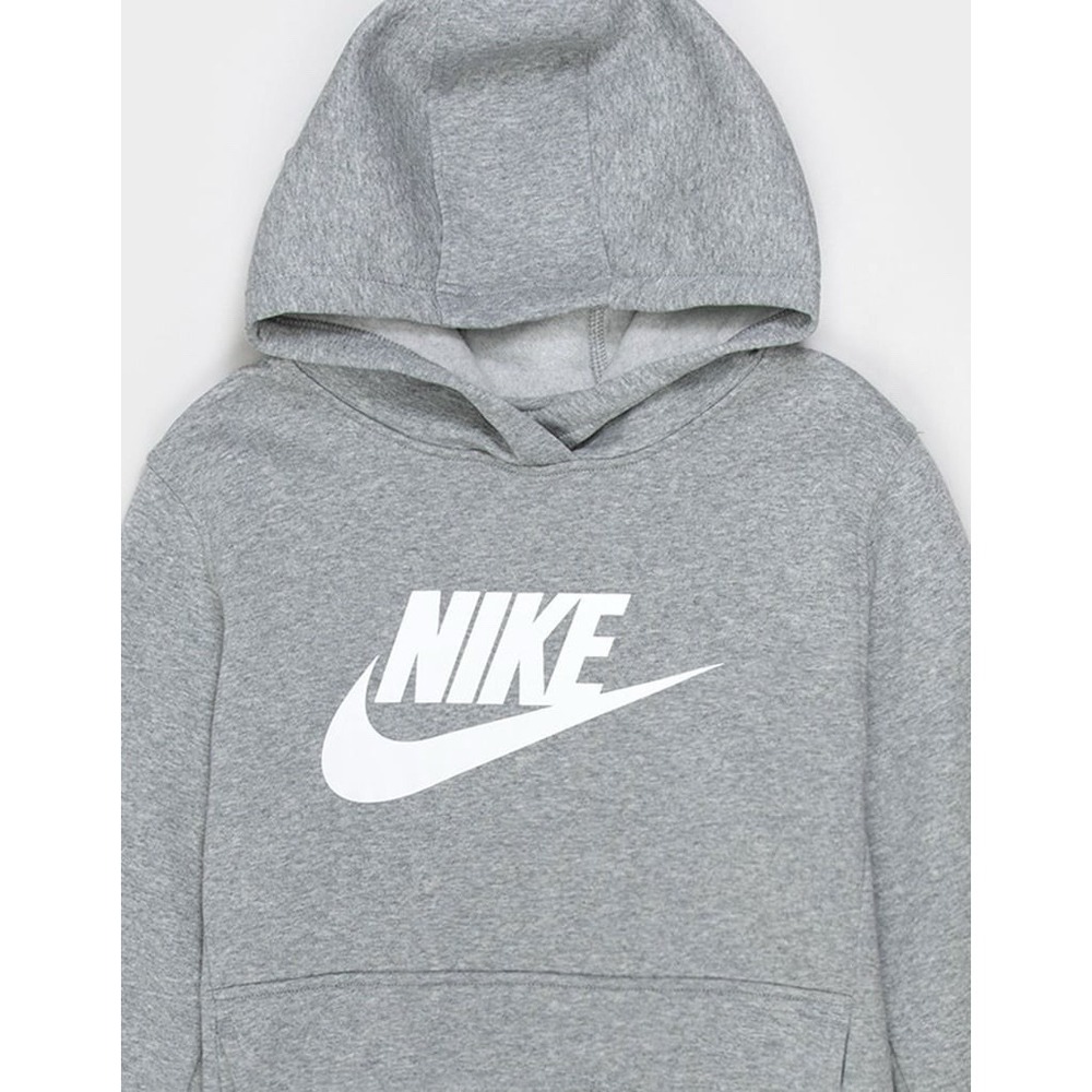 Nike kids Hoodie Club Fleece Gray M Sweatshirt Pullover like new